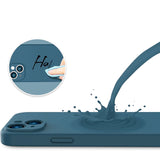 Etui Silikonowe - Liquid Silicone - iPhone 14 - Pacific Blue