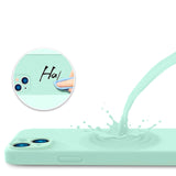 Etui Silikonowe - Liquid Silicone - iPhone 13 Mini - Miętowy