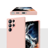 Etui Silikonowe - Liquid Silicone - Samsung Galaxy S22 Ultra - Różowy