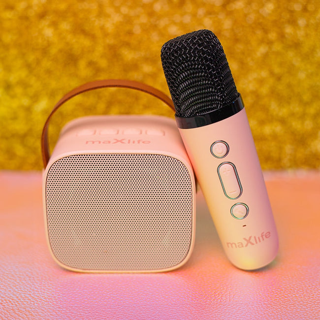 Zestaw Do Karaoke Mikrofon Głośnik Maxlife MXKS-100 - Różowy