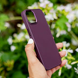 Etui Satin Case - iPhone 14 Pro Max - Burgundowy