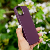 Etui Satin Case - iPhone 14 Pro - Burgundowy