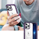 Etui Kolor Clear Grip do MagSafe - iPhone 14 Plus - Fioletowy