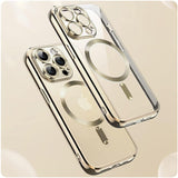Etui Silikonowe Camera Protect do Magsafe - iPhone 14 Plus - Złoty