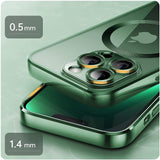 Etui Silikonowe Camera Protect do Magsafe - iPhone 12 - Zielony