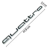 Emblemat QUATTRO Audi na Grill - Kolor Czarno-Srebrny