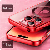 Etui Silikonowe Camera Protect do Magsafe - iPhone 14 Pro Max - Czerwony