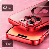 Etui Silikonowe Camera Protect do Magsafe - iPhone 14 - Czerwony
