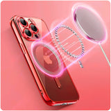 Etui Silikonowe Camera Protect do Magsafe - iPhone 14 - Czerwony