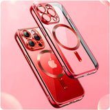 Etui Silikonowe Camera Protect do Magsafe - iPhone 14 - Czerwony