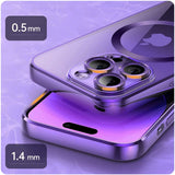 Etui Silikonowe Camera Protect do Magsafe - iPhone 12 - Fioletowy