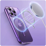 Etui Silikonowe Camera Protect do Magsafe - iPhone 12 Pro - Fioletowy