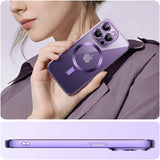 Etui Silikonowe Camera Protect do Magsafe - iPhone 12 Pro - Fioletowy