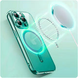 Etui Silikonowe Camera Protect do Magsafe - iPhone 12 Pro Max - Jasnozielony