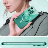 Etui Silikonowe Camera Protect do Magsafe - iPhone 14 Plus - Jasnozielony