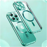 Etui Silikonowe Camera Protect do Magsafe - iPhone 12 Pro Max - Jasnozielony