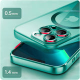 Etui Silikonowe Camera Protect do Magsafe - iPhone 14 Plus - Jasnozielony