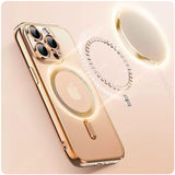 Etui Silikonowe Camera Protect do Magsafe - iPhone 13 - Złoty