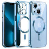 Etui Silikonowe Camera Protect do Magsafe - iPhone 13 - Niebieski