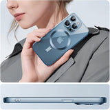 Etui Silikonowe Camera Protect do Magsafe - iPhone 13 - Niebieski