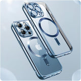 Etui Silikonowe Camera Protect do Magsafe - iPhone 13 - Niebieski