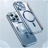 Etui Silikonowe Camera Protect do Magsafe - iPhone 12 - Niebieski