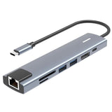 Adapter Hub Rozdzielacz USB-C LAN Display Port 8K