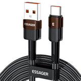 ESSAGER® Kabel USB-C - Szybkie Ładowanie - 100W / 6A - 1M - Brązowy