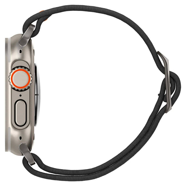 Pasek Spigen Lite Fit Apple Watch 42 / 44 / 45 / 49 mm - Czarny z pomarańczowym