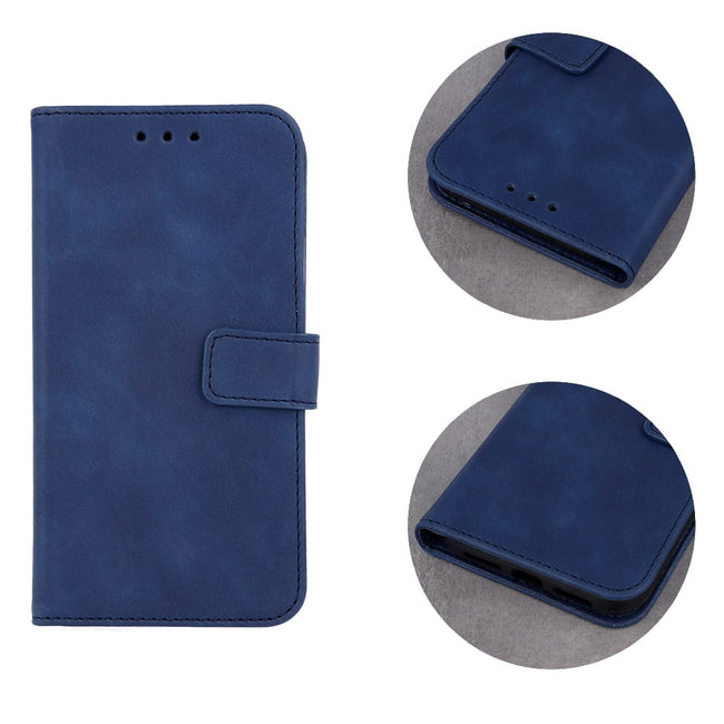 Flip Cover - Magnetyczne Etui Książkowe Velvet - Samsung Galaxy S21 FE - Granatowy