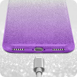 Etui Brokatowe Glitter Case - Samsung A8 2018 - Fioletowy
