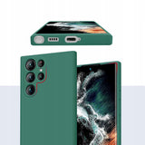 Etui Silikonowe - Liquid Silicone - Samsung Galaxy S23 Ultra - Ciemny Zielony