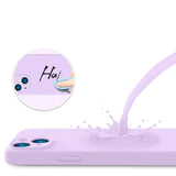 Etui Silikonowe - Liquid Silicone - iPhone 13 Mini - Lawendowy