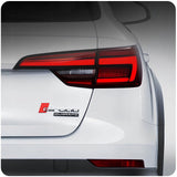 Emblemat / Znaczek ALLROAD Audi - Kolor Czerwono Srebrny