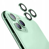 Ring ze Szkłem na Obiektyw - Komplet 3 Sztuk - Kolor Jasnozielony iPhone 11 Pro Max