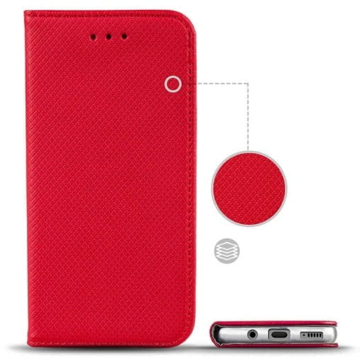 Flip Cover - Magnetyczne Etui Książkowe - Samsung Galaxy S23 FE - Czerwony