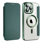 Etui Flip Wallet Magsafe iPhone 12 Pro Max - Zielony