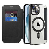 Etui Flip Wallet Magsafe iPhone 14 Pro Max - Czarny