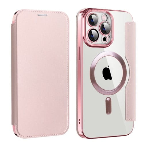 Etui Flip Wallet Magsafe iPhone 14 Pro Max - Różowy