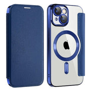 Etui Flip Wallet Magsafe iPhone 12 - Niebieski