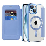 Etui Phoneo Flip z Klapką RFID do MagSafe do iPhone 13 Pro - Błękitne