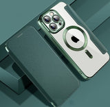 Etui Flip Wallet Magsafe iPhone 15 Plus - Zielony