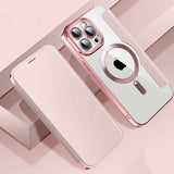 Etui Flip Wallet Magsafe iPhone 14 - Różowy