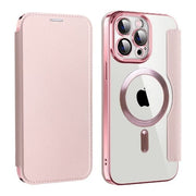 Etui Flip Wallet do Magsafe - iPhone 13 Pro - Różowe