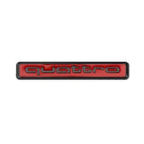 Emblemat Quattro Audi na Tył - Czerwono-Czarny 6.5 cm