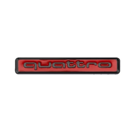 Emblemat Quattro Audi na Tył - Czerwono-Czarny 6.5 cm