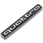 Emblemat Quattro Audi na Tył - Czarno-Srebrny 9.3 cm