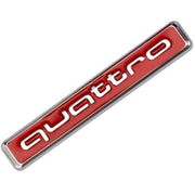Emblemat Quattro Audi na Tył - Czerwono-Srebrny 9.3 cm