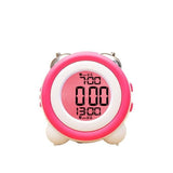 Budzik / Zegarek LCD dla Dzieci - Różowo-Biały