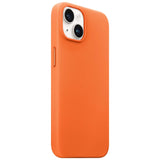 Etui Skórzane Magsafe Pomarańczowe do Apple iPhone 12